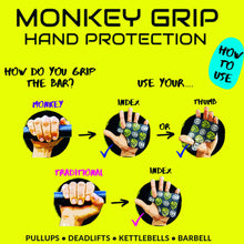 Load image into Gallery viewer, Monkey grips crossfit pull up weightlifting gloves directions. How to use.